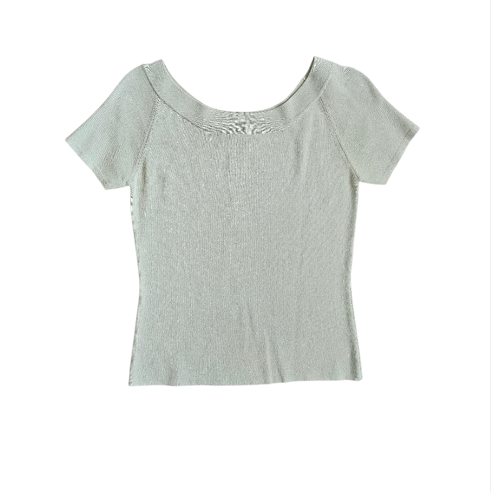 J.A.C. light sage green y2k top. size medium